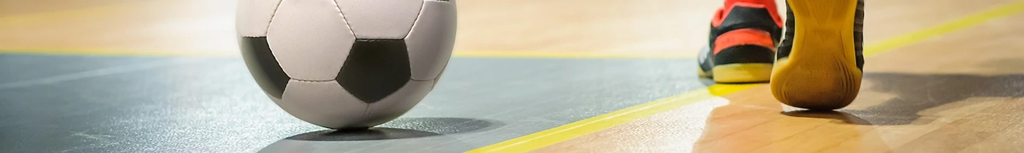 Sports equipment on court