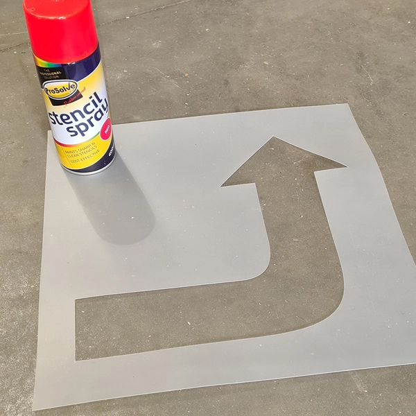 90Â° Arrow Stencil - 6in