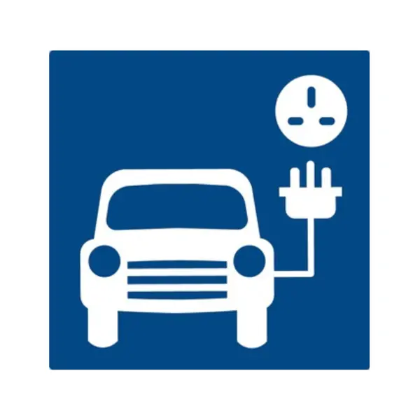 Electric Car Charging Symbol 1 S65 Dark Blue