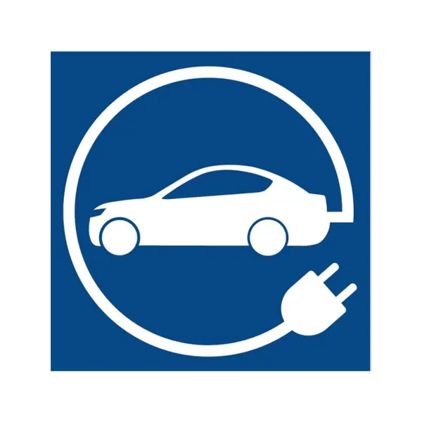 Electric Car Charging Symbol 2 Dark Blue