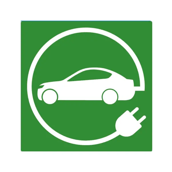 Electric Car Charging Symbol 2 Light Green