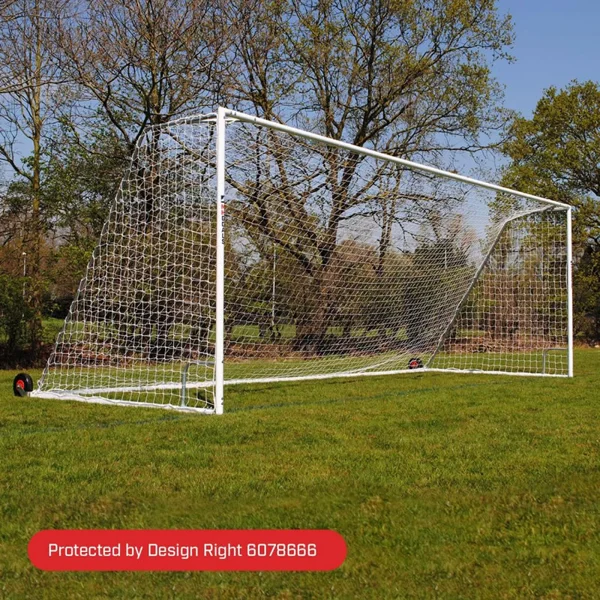 MH Goals Youth 11 aside Football Goals - 21x7ft Heavy Duty Wheeled