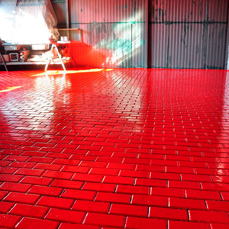 Red shop floor paint