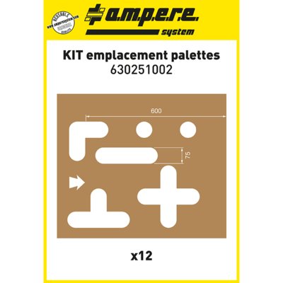 Ampere Pallet Bay Floor Marking Stencil Kit (12 Piece)