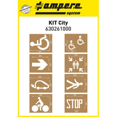 Ampere City Marking Stencil Kit (8 Piece)