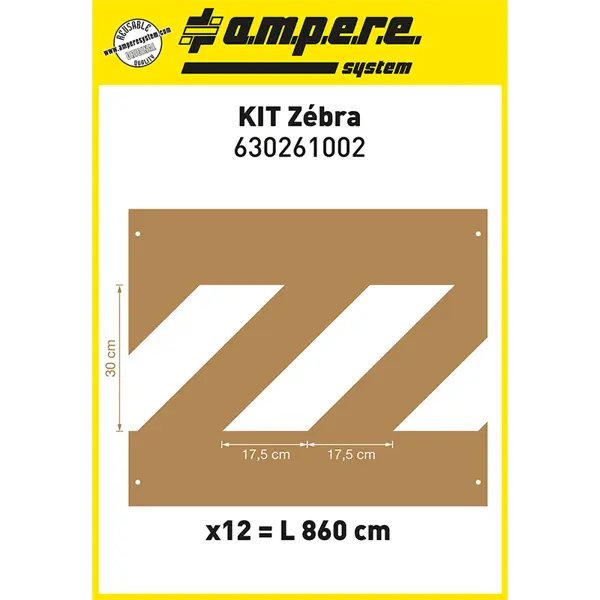 Ampere Hazardous Area Floor Marking Stencils (12 Piece)